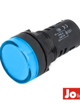 AVISADOR LED 12V REDONDO 19.5mm AZUL