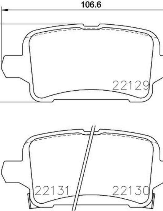 PASTILHAS DE TRAVAO= MDB3858 ADBP420014 (MOTAQUIP)