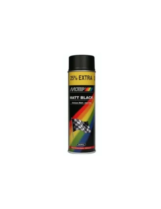 SPRAY PRETO MEIO BRILHO ACRILICO 500ml (MOTIP)