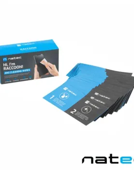 TOALHITAS HUMIDAS E SECAS PARA LIMPEZA DE ECRANS 50x NATEC