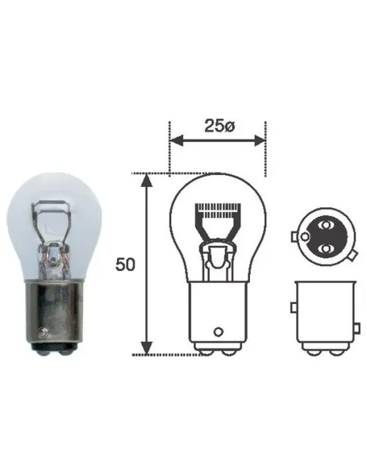 LAMPADA 12V 21/4W MAGNETI MARELLI (UNIDADE)