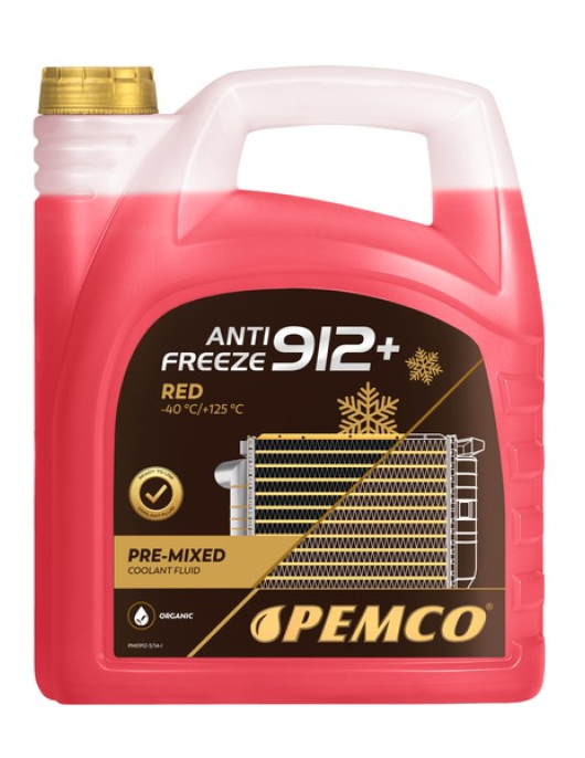 ANTI-CONGELANTE G12+ (-40/+125ºC) VERMELHO 5Ltr (PEMCO)