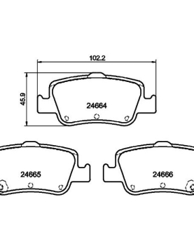PASTILHAS DE TRAVAO = MDB2924 ADT342173 (JAPANPARTS)