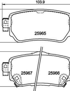 PASTILHAS DE TRAVAO = MDB3675 ADN142177 (JAPANPARTS)