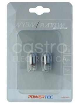 LAMPADAS CROMADAS T10 WY5W 12V 5W LARANJAS (WEGDE Chrome)