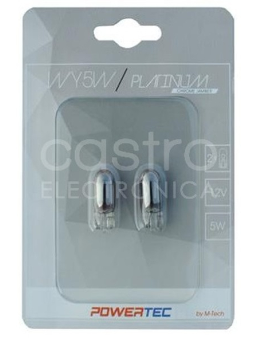 LAMPADAS CROMADAS T10 WY5W 12V 5W LARANJAS (WEGDE Chrome)