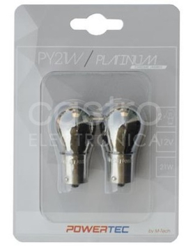 LAMPADAS CROMADAS DESCENTRADA PY21W 12V BAU15s (Chrome)