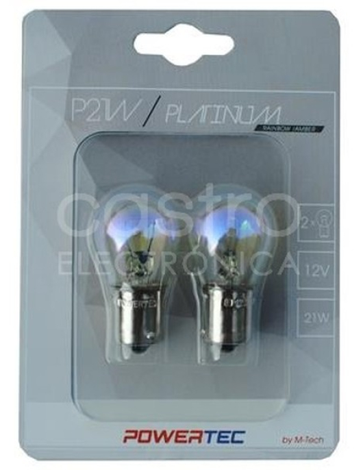 LAMPADAS ESPELHADAS P21W 12V BA15s LARANJA CENTRADA (RAINBOW)