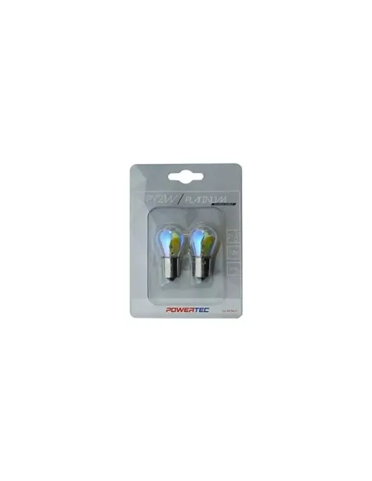 LAMPADAS ESPELHADAS PY21W 12V BAU15s LARANJA DESCENTRADA (RAINBOW)