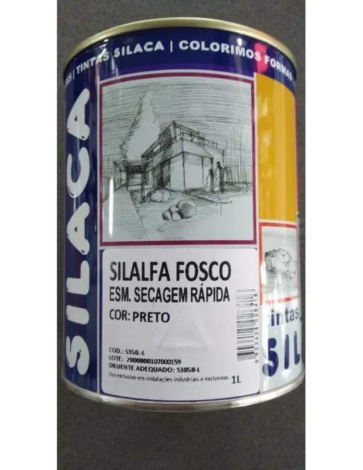 ESMALTE PRETO SINTETICO 1L SILALFA