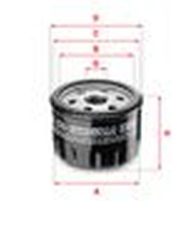 FILTRO DE OLEO = FT4763 FT5125 ADC42104 HF160 HF164 HF184 HF565 (3/4-16)