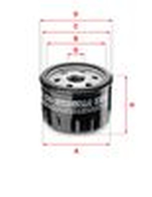 FILTRO DE OLEO = FT4763 FT5125 ADC42104 HF160 HF164 HF184 HF565 (3/4-16)