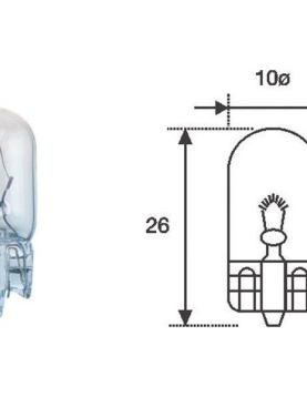 LAMPADA 12V 5W S/CASQUILHO MAGNETI MARELLI