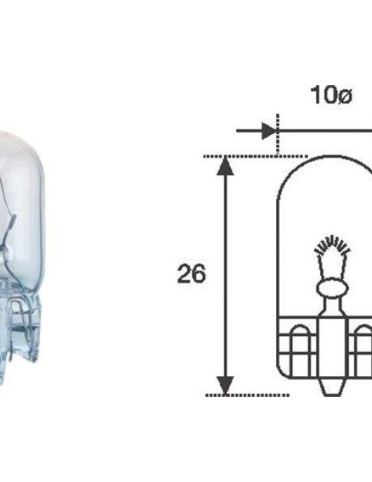 LAMPADA 12V 5W S/CASQUILHO MAGNETI MARELLI