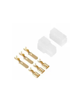 FICHA PLASTICO 3 PINOS MACHO E FEMEA C/ TERMINAIS