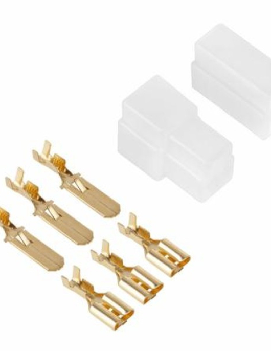 FICHA PLASTICO 3 PINOS MACHO E FEMEA C/ TERMINAIS
