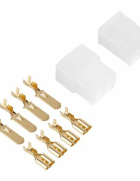 FICHA PLASTICO 4 PINOS MACHO E FÊMEA C/ TERMINAIS