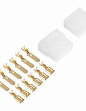 FICHA PLASTICO 6 PINOS MACHO E FÊMEA C/ TERMINAIS