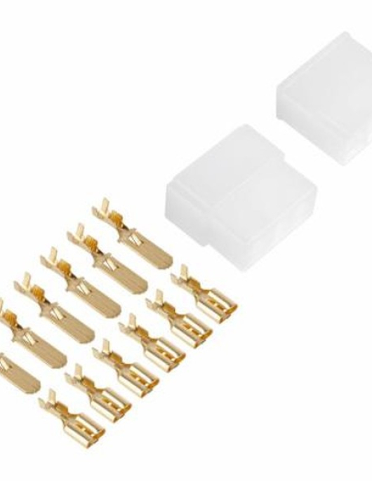 FICHA PLASTICO 6 PINOS MACHO E FÊMEA C/ TERMINAIS