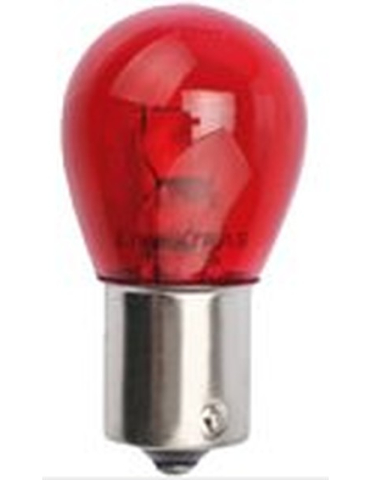 LAMPADA 12V 21W VERMELHA BA15S POLO CENTRADO (UNIDADE)
