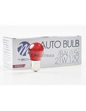 LAMPADA 12V 21W VERMELHA BA15S PR21W POLO DESCENTRADO (UNIDADE)