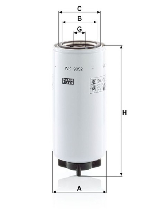 FILTRO DE GASOLEO PARA COPO = 33242 BF1249-O (1-14) (FIL FILTER)