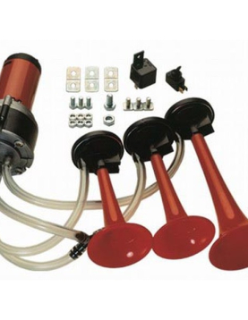 BUZINA AR 3 CORNETAS C/ COMPRESSOR 12V