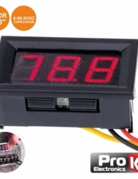 VOLTIMETRO DIGITAL 0-99.9 Vdc C/ ARO (PROK)