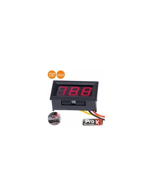 VOLTIMETRO DIGITAL 0-99.9 Vdc C/ ARO (PROK)