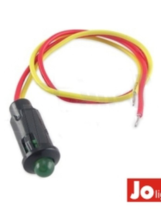 AVISADOR LED VERDE 12V C/ CABO (UNIDADE)