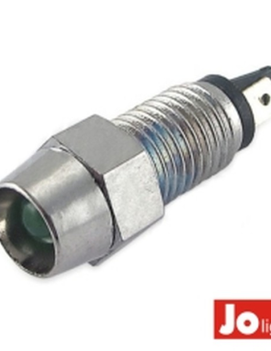 AVISADOR LED METALICO VERDE 12V (UNIDADE)