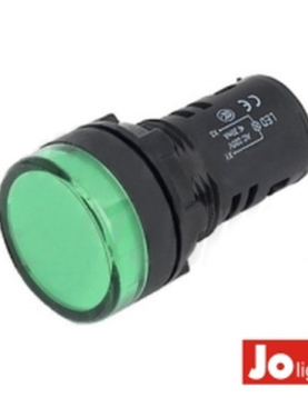 AVISADOR LED 24V REDONDO 19.5mm VERDE