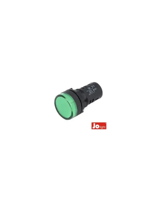 AVISADOR LED 24V REDONDO 19.5mm VERDE